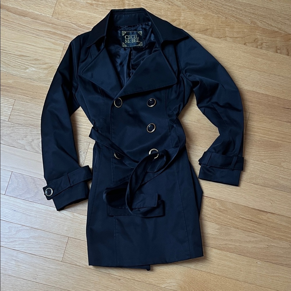 Cecil McBee Black Trench Coat